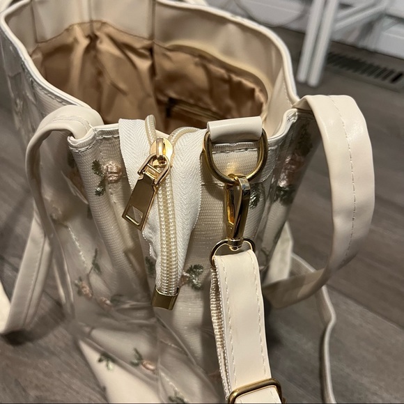 Floral cream shoulder bag - Picture 6 of 7